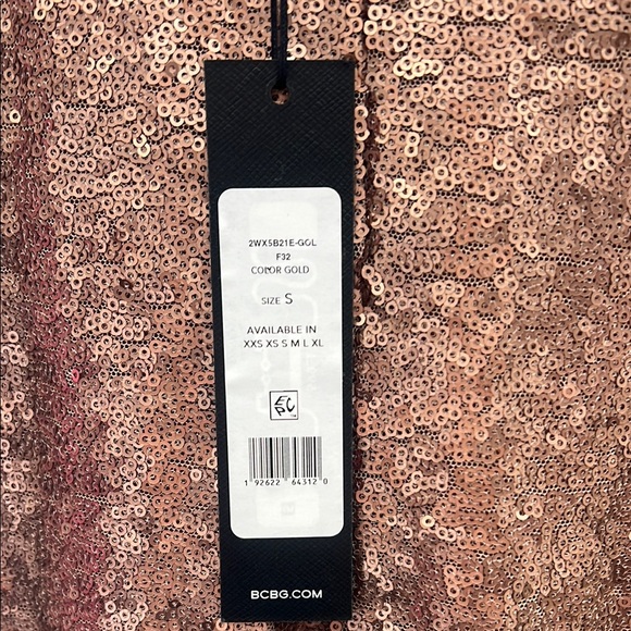 Sequin Gold Leggings BCBGmaxazria elastic waist size S - Picture 2 of 4
